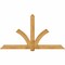 Ekena Millwork Redmond Rough Sawn Timber Gable Bracket, Western Red Cedar, 96"W x 52"H x 4"D x 6"F, 13/12 Pitch GBW096X52X0406RED00RWR - alternate 1